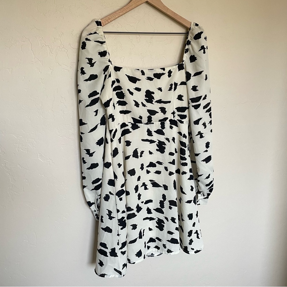 Misguided Milkmaid Long Sleeve Mini Dress Size 6 US - Picture 5 of 6